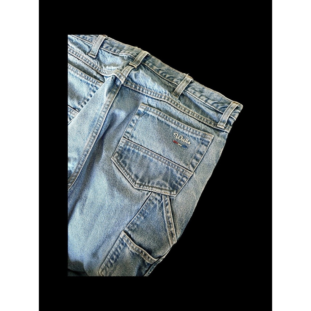 Vintage Walls‎ Men's Carpenter Denim Jeans Tag 32 X 27 Workwear Distressed Faded
